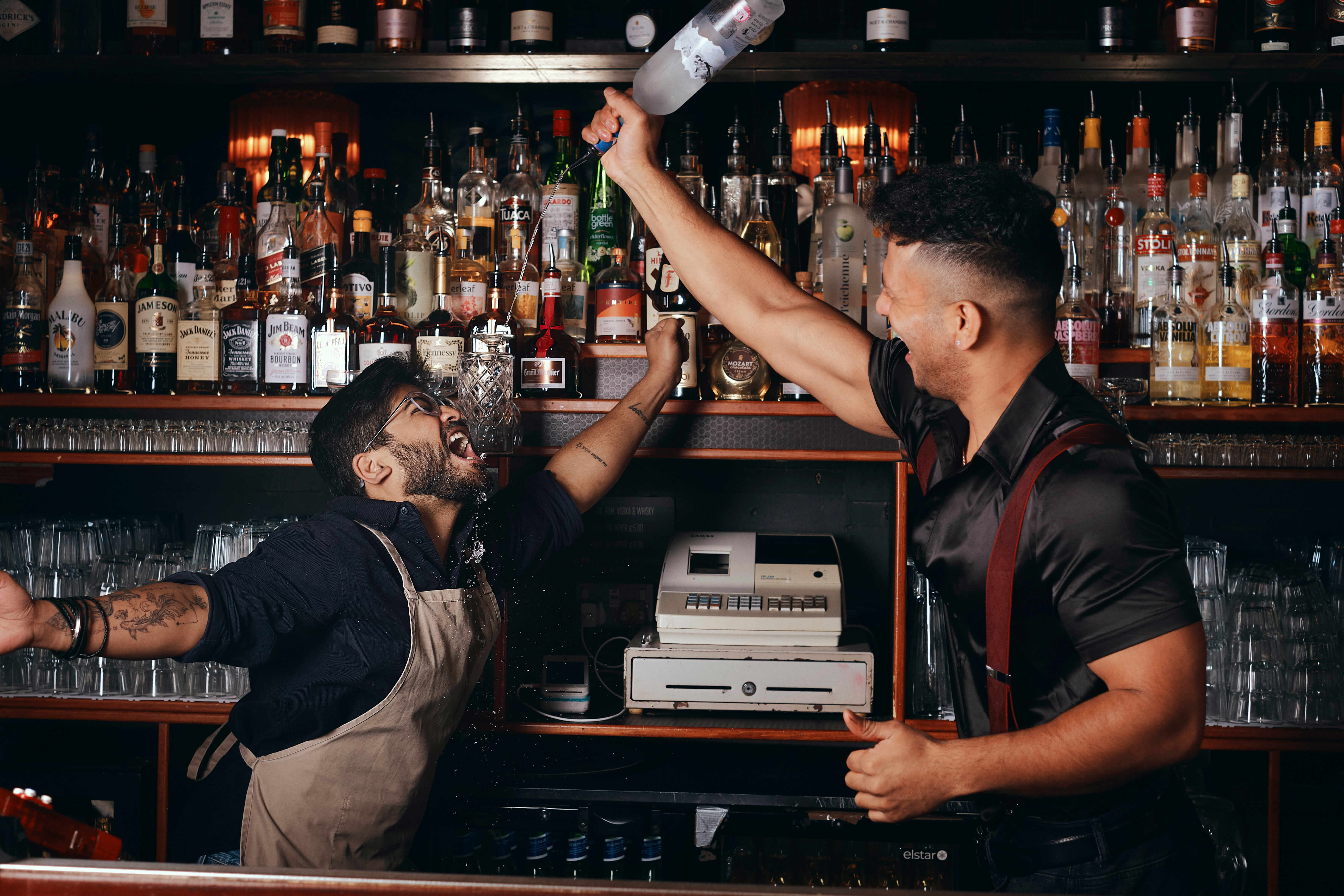 Bartenders having fun at Thirst Oxford
